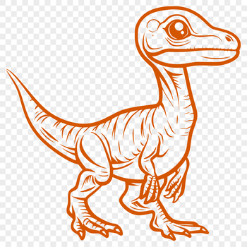 A detailed illustration of a prehistoric baby dinosaur in its natural habitat.