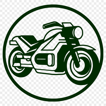 A sleek illustration of a motorcycle with detailed design elements, suitable for use in various digital applications.