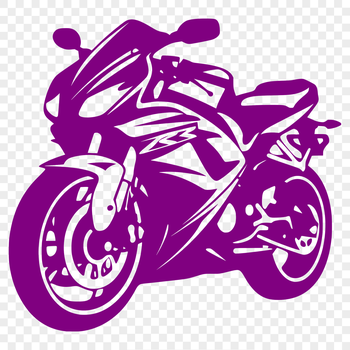 A vector graphic representation of a motorbike with a minimalist style.