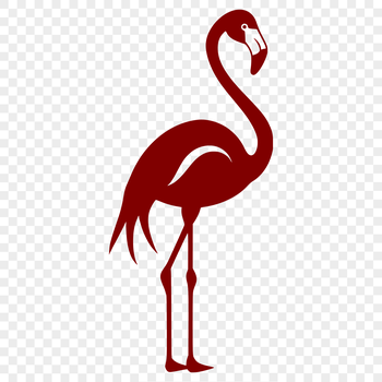 A high-quality illustration of a flamingo bird in full body pose.