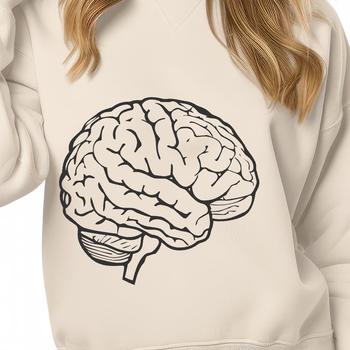 A detailed illustration of the human brain's anatomy, suitable for educational purposes or vector art projects.