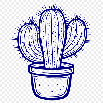 A detailed illustration of a desert plant, suitable for vector art and commercial use.