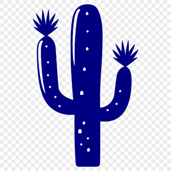 A vector design of a succulent cactus suitable for printing or digital use in various formats such as PDF, PNG, or DXF.
