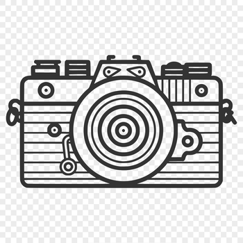 A digital camera icon in vector format, ideal for graphic design and digital art projects.