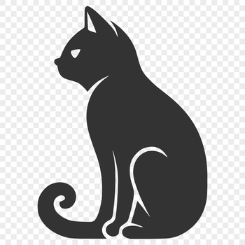 A full-body cat in witch's attire standing on a moonlit background.