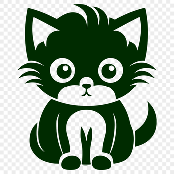 An SVG vector design featuring a domestic pet animal in a sitting position.