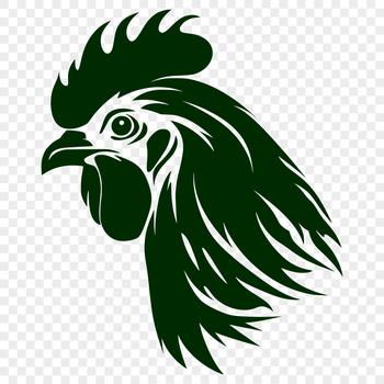 A high-quality vector illustration of a chicken's head, suitable for various designs and projects.