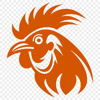A realistic illustration of a chicken's head, suitable for commercial or personal use as clip art.