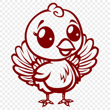 A simple line drawing of a farm animal, representing the traditional Christmas turkey.