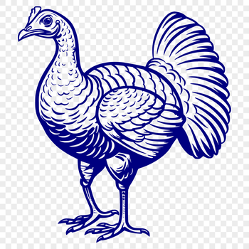 A full-body illustration of a farm animal, commonly associated with Christmas and the holiday season.