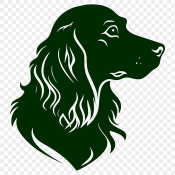 A high-quality vector illustration of a Cocker Spaniel's head, suitable for digital design and printing.