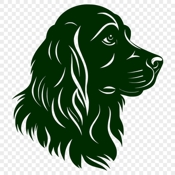 A Cocker Spaniel breed illustration in vector format, ideal for graphic design projects.