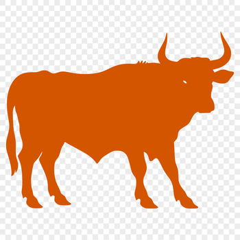 A detailed illustration of a full-body cow, suitable for farm-themed designs.