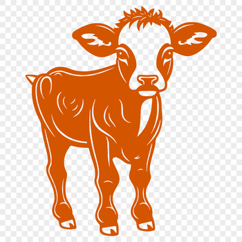 A high-quality SVG graphic of an entire cow, ideal for cutting machines like Cricut or laser cutters.