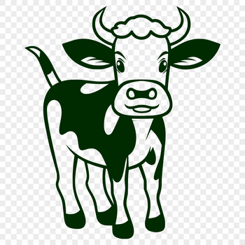 A full-body illustration of a farm animal, suitable for vector design and clip art use.