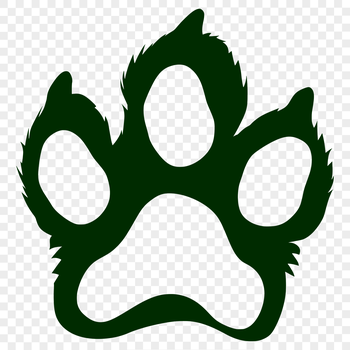 A high-resolution SVG illustration of animal paw prints, suitable for digital crafting and design projects.