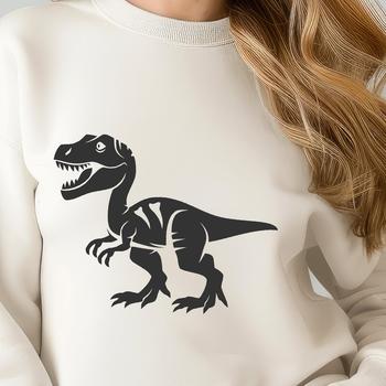 A detailed SVG design of a dinosaur, suitable for commercial or personal use with various cutting machines.