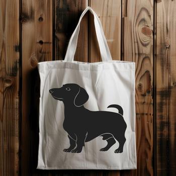 An SVG vector art image depicting a dog from the front in its entirety.