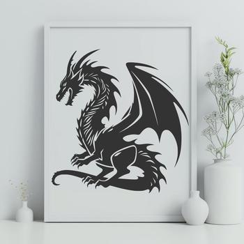 A colorful, mythical creature with wings and claws, depicted in vector art style.
