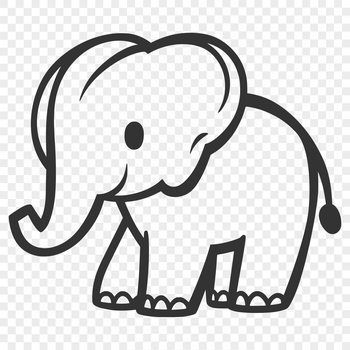 An intricately designed vector illustration of a majestic elephant.