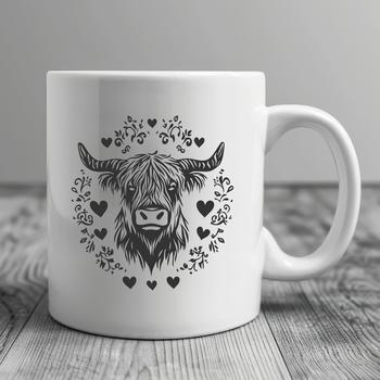 Stunning Highland Cow Vector Art - Free DXF