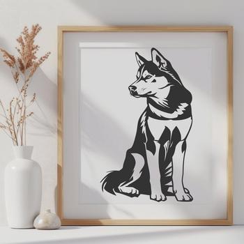 Beautiful Husky Vector Illustration