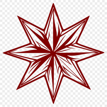 A stylized star graphic created in vector format, ideal for digital applications.
