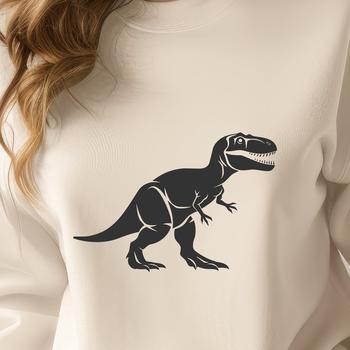 A detailed illustration of a T-Rex from the prehistoric era.