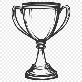 A simple trophy design for sport competitions, available as a vector SVG file.