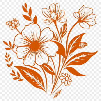 A digital illustration of a wild flower in bloom, suitable for vector art designs.