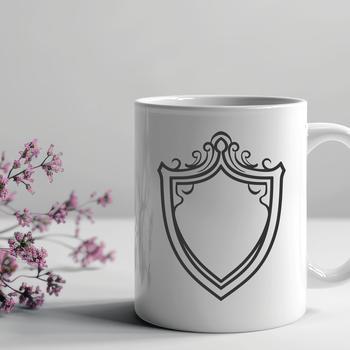 A minimalist shield design created using vector art, suitable for commercial or personal use in various applications.