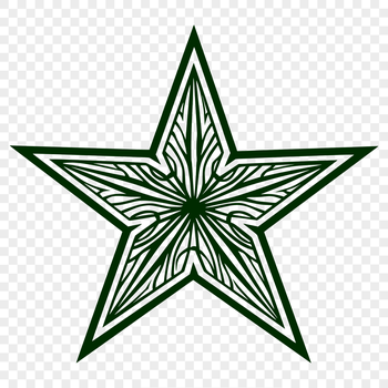 A stylized vector star design suitable for cutting machines and various crafting tools.