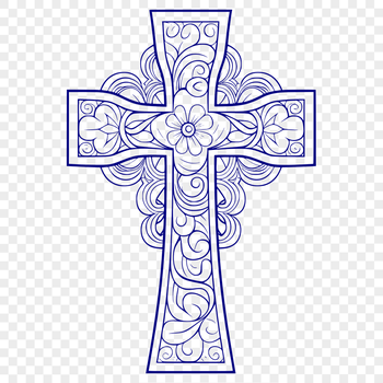 Artistic Cross Decal