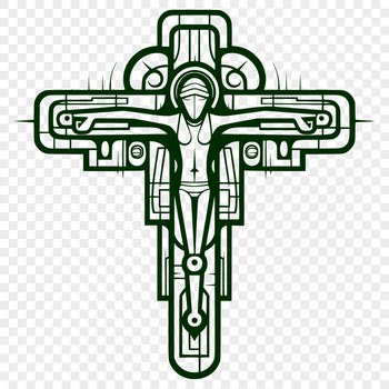 A detailed, ornate crucifix illustration suitable for vector art designs.