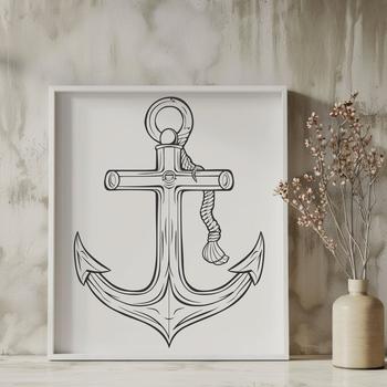 Artistic Anchor Vector Craft File