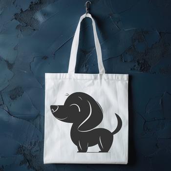 A standing dachshund dog in full-body pose, suitable for vector art design.