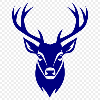 High-quality vector illustration of a deer's head, suitable for digital design projects.
