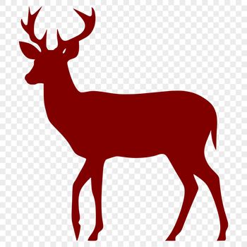 An outline illustration of a deer in a single image format suitable for cutting machines or vector editing software.
