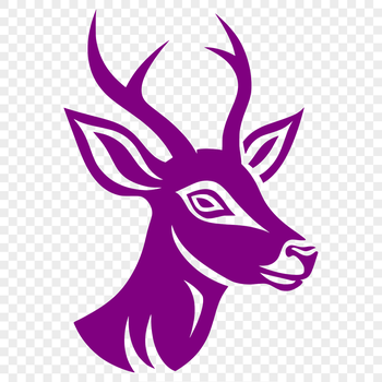 Close-up illustration of a deer's head, suitable for vector design and cutting machine projects.