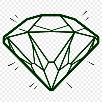 A precise geometric representation of a diamond shape.