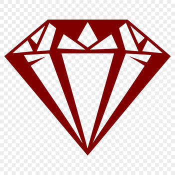 A geometric shape with pointed angles and symmetrical facets.