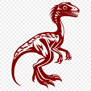A prehistoric dino illustration with detailed full body anatomy, suitable for vector design and commercial use.