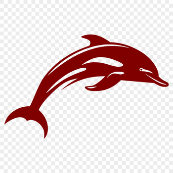 A detailed illustration of a dolphin in full body, suitable for vector art designs.