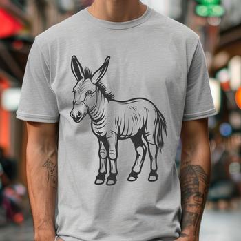 Beautiful Standing Donkey Stencil