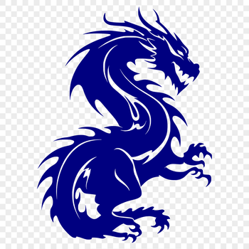 A detailed illustration of a mythical creature's full body, depicted as a dragon.