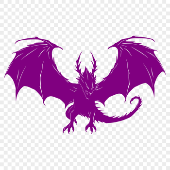 A colorful, full-body depiction of a mythical creature with wings and scales.