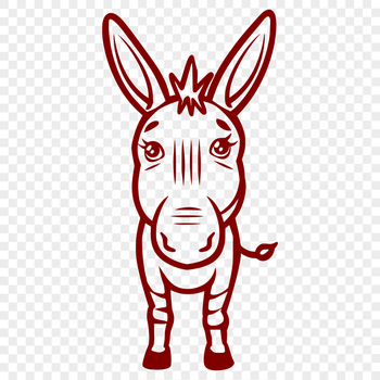 Artistic Donkey Clip Art