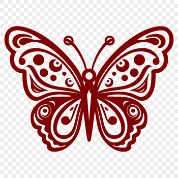 A colorful illustration of a butterfly from a full-body perspective, suitable for vector art and clipart designs.