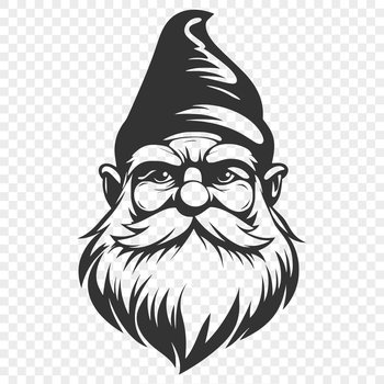 Mythical creature head illustration in vector format as a knome design.