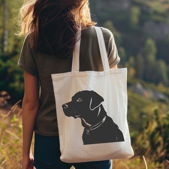 A detailed illustration of a Labrador Retriever's head, featuring a friendly dog with a distinctive breed-specific muzzle.